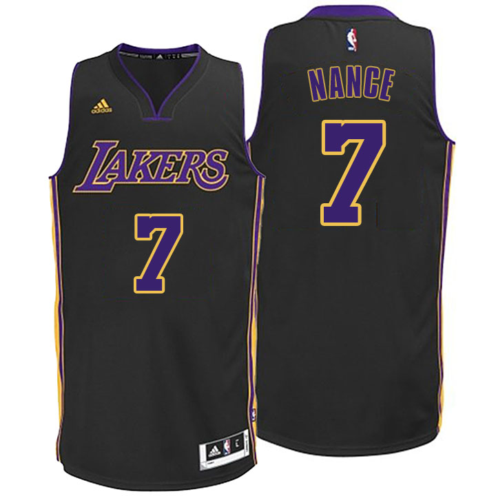 Los Angeles Lakers #7 Larry Nance New Swingman Alternative Black Jersey Los Angeles Lakers #7 Larry Nance New Swingman Alternative Black Jersey