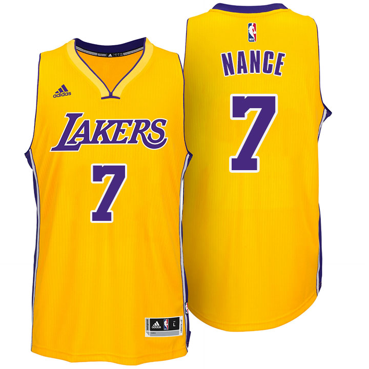 Los Angeles Lakers #7 Larry Nance New Swingman Home Gold Jersey Los Angeles Lakers #7 Larry Nance New Swingman Home Gold Jersey