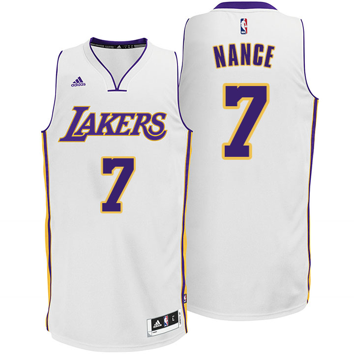 Los Angeles Lakers #7 Larry Nance New Swingman Alternative White Jersey Los Angeles Lakers #7 Larry Nance New Swingman Alternative White Jersey