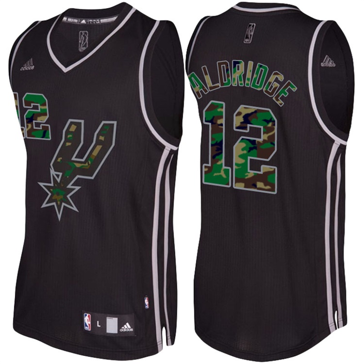 LaMarcus Aldridge San Antonio Spurs #12 Black Camo Fashio Swingman Jersey LaMarcus Aldridge San Antonio Spurs #12 Black Camo Fashio Swingman Jersey