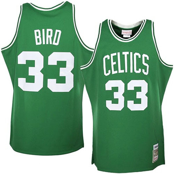 Larry Bird Mitchell & Ness Boston Celtics #33 Green Throwback Jersey