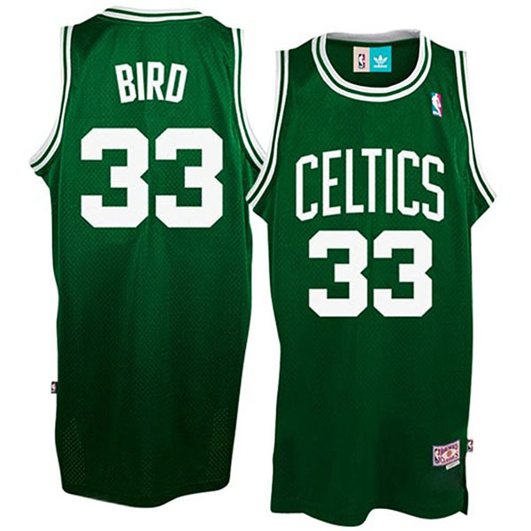 Larry Bird Boston Celtics #33 Green Hardwood Classics Throwback Swingman Jersey
