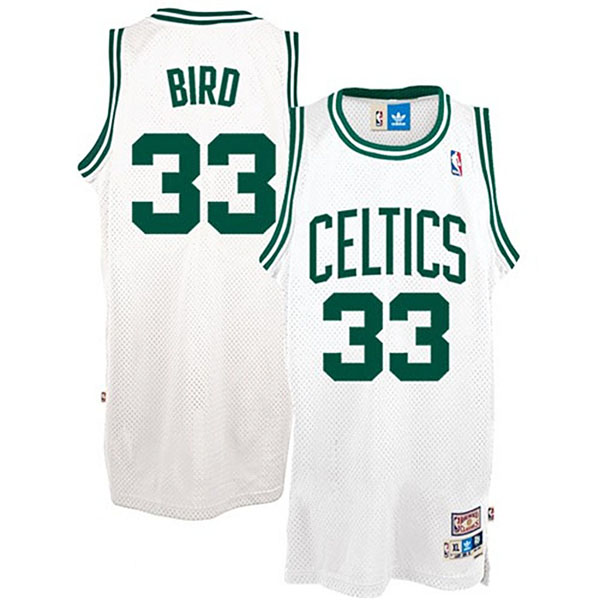 Larry Bird Boston Celtics #33 White Hardwood Classics Swingman Jersey