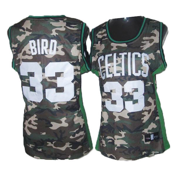 Women's Larry Bird Boston Celtics #33 Soul Swingman Camouflage Jersey Women's Larry Bird Boston Celtics #33 Soul Swingman Camouflage Jersey