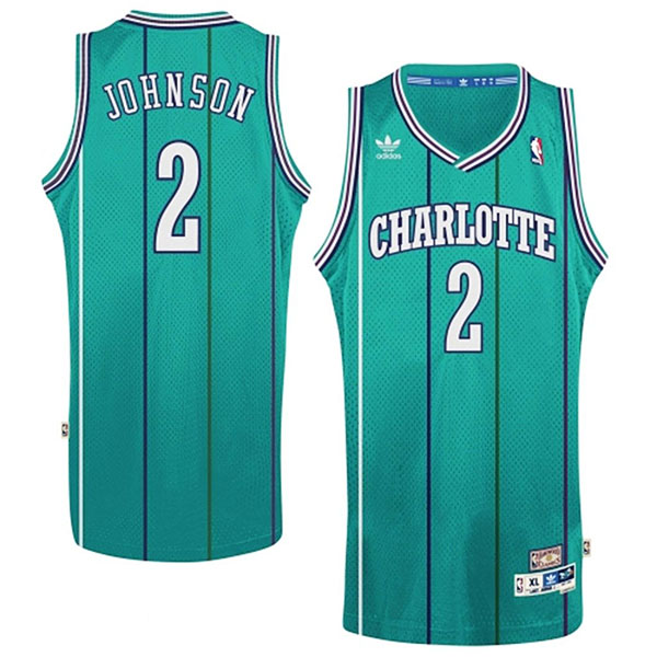 Larry Johnson Charlotte Hornets #2 Hardwood Classics Retro Jersey Larry Johnson Charlotte Hornets #2 Hardwood Classics Retro Jersey