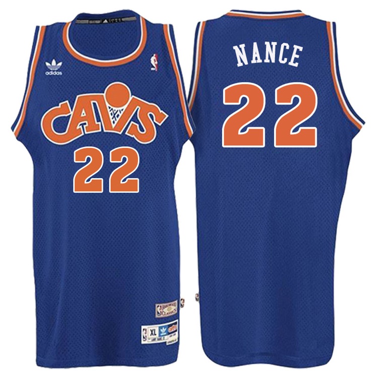 Larry Nance Cleveland Cavaliers #22 Retired Player Blue Hardwood Classic Swingman Jersey
