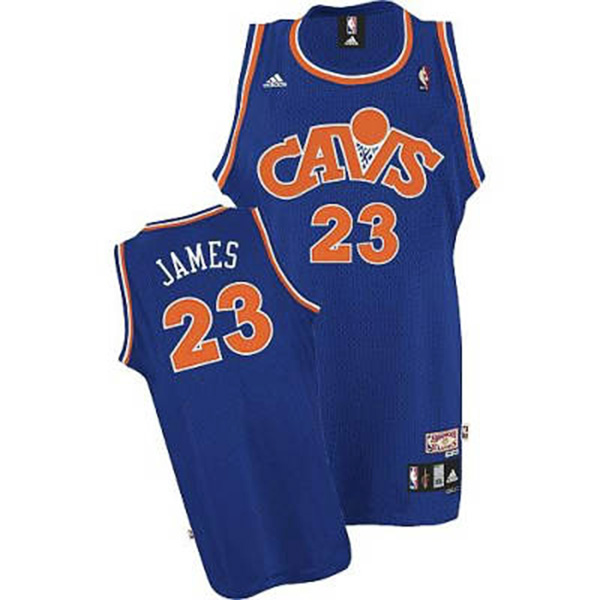 LeBron James Cleveland Cavaliers #23 2008 Hardwood Classics Retro Blue Jersey