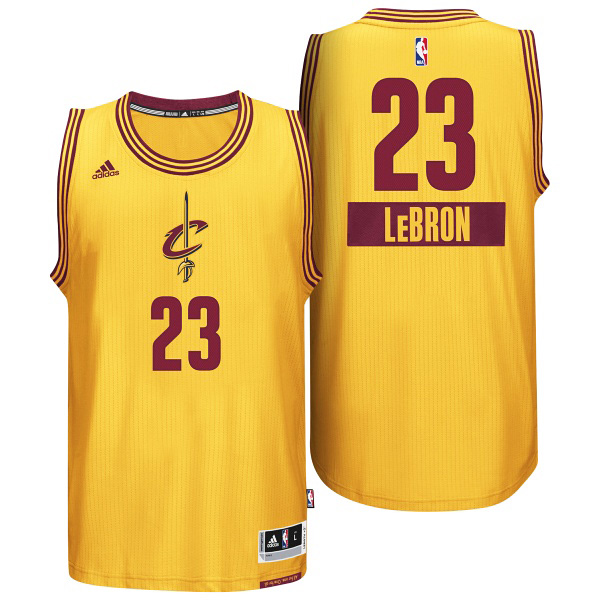 LeBron James Cleveland Cavaliers #23 2014 Christmas Day Yellow Swingman Jersey