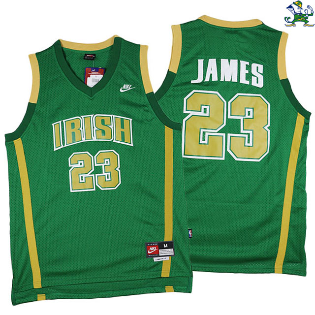 LeBron James Fighting Irish High School #23 Green Jersey LeBron James Fighting Irish High School #23 Green Jersey