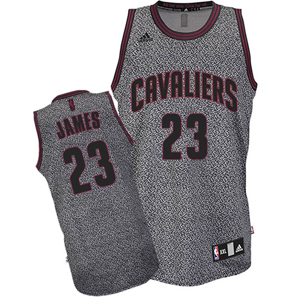 LeBron James Cleveland Cavaliers #23 Static Fashion Swingman Black Jersey