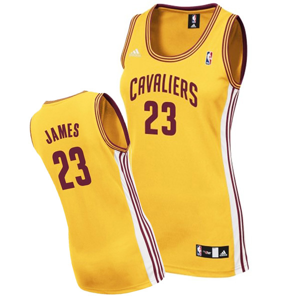 Women's LeBron James Cleveland Cavaliers #23 Womens Swingman Alternate Gold Jersey