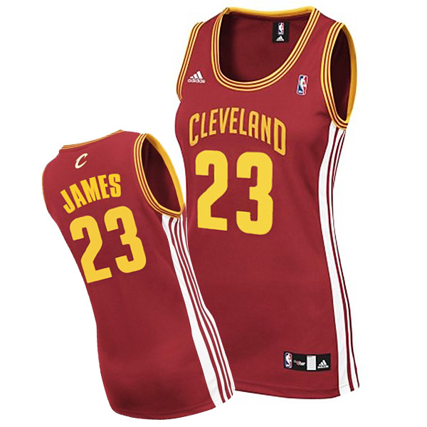Women's LeBron James Cleveland Cavaliers #23 Womens Swingman Road Wine Red Jersey