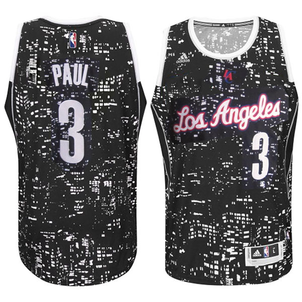 Los Angeles Clippers #3 Chris Paul City Lights Black Swingman Jersey