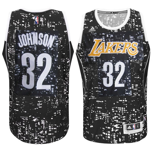 Los Angeles Lakers #32 Earvin Johnson City Lights Black Swingman Jersey Los Angeles Lakers #32 Earvin Johnson City Lights Black Swingman Jersey