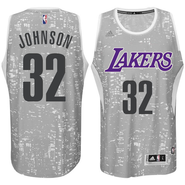 Los Angeles Lakers #32 Earvin Johnson City Lights Gray Swingman Jersey Los Angeles Lakers #32 Earvin Johnson City Lights Gray Swingman Jersey