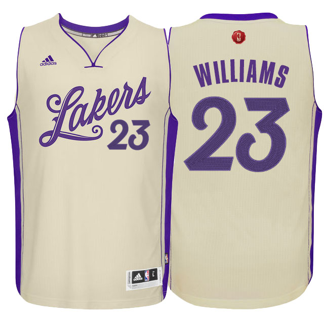 NBA 2015-16 Season Los Angeles Lakers #23 Lou Williams Christmas Day White Jersey