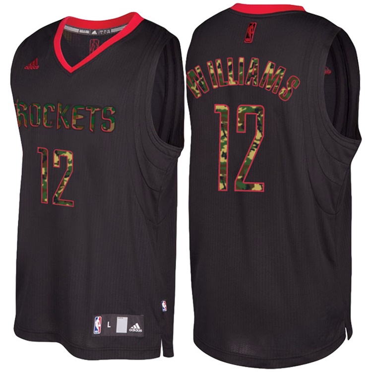 Lou Williams Houston Rockets #12 Black Camo Fashio Swingman Jersey