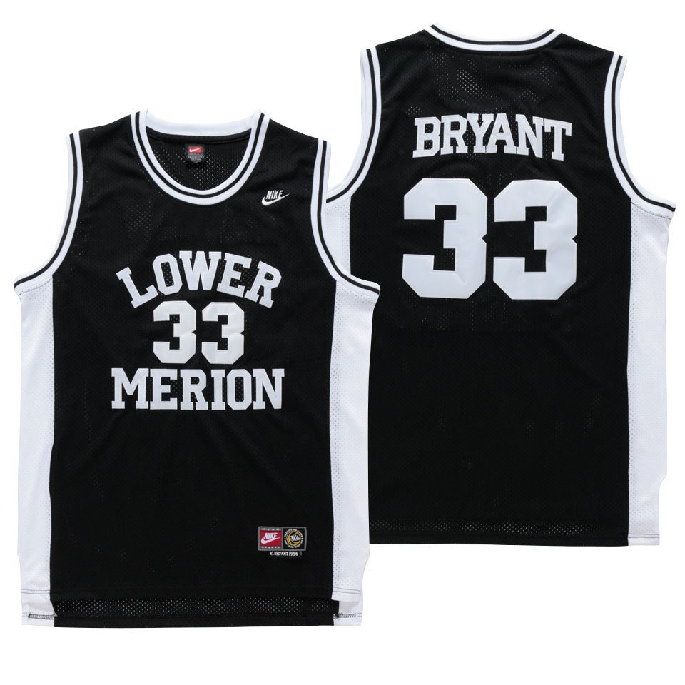 Lower Merion High School #33 Kobe Bryant Black Basketball Jersey