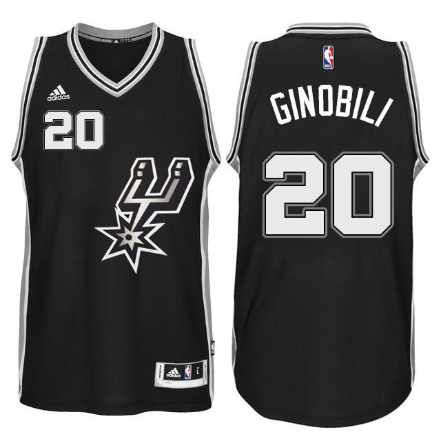 Manu Ginobili San Antonio Spurs #20 2015-16 New Swingman Black Signature Spur Jersey Manu Ginobili San Antonio Spurs #20 2015-16 New Swingman Black Signature Spur Jersey