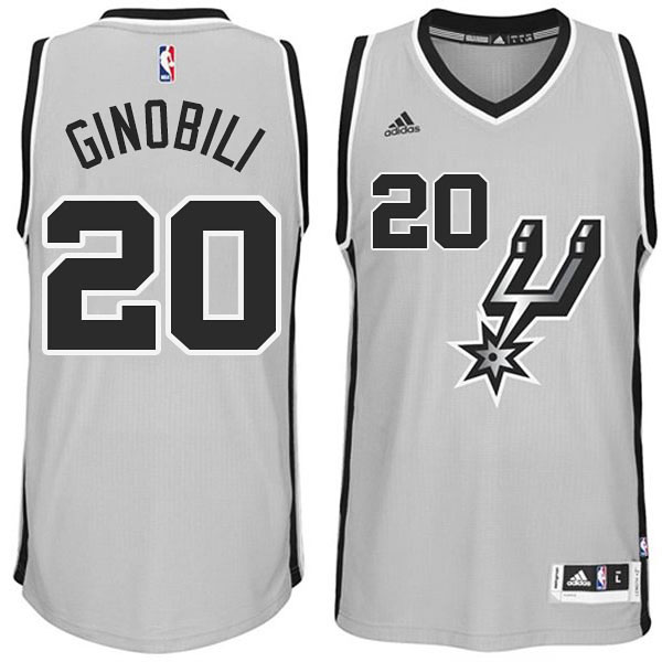 Manu Ginobili San Antonio Spurs #20 2014-15 New Swingman Alternate Gray Jersey