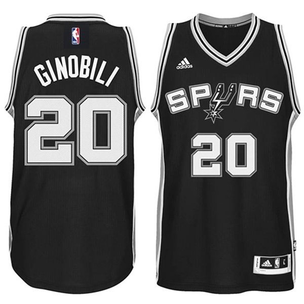 Manu Ginobili San Antonio Spurs #20 2014-15 New Swingman Road Black Jersey Manu Ginobili San Antonio Spurs #20 2014-15 New Swingman Road Black Jersey