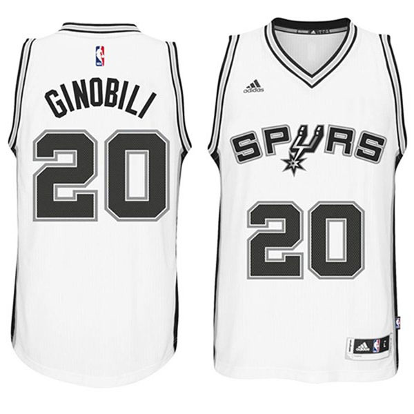 Manu Ginobili San Antonio Spurs #20 2014-15 New Swingman Home White Jersey Manu Ginobili San Antonio Spurs #20 2014-15 New Swingman Home White Jersey
