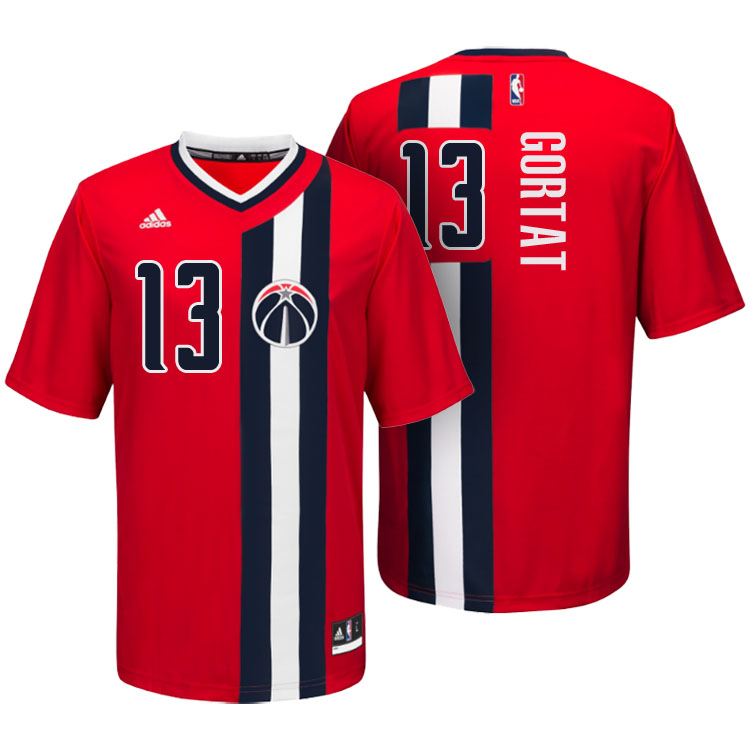 Marcin Gortat Washington Wizards #13 Red Throwback Pride Sleeved Swingman Jersey
