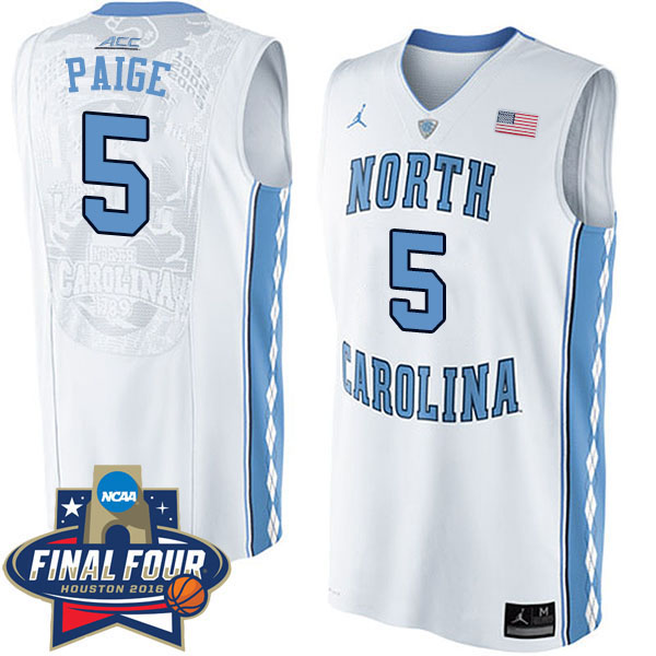 2016 Marcus Paige NCAA North Carolina Tar Heels #5 College White Basketball Jersey 2016 Marcus Paige NCAA North Carolina Tar Heels #5 College White Basketball Jersey