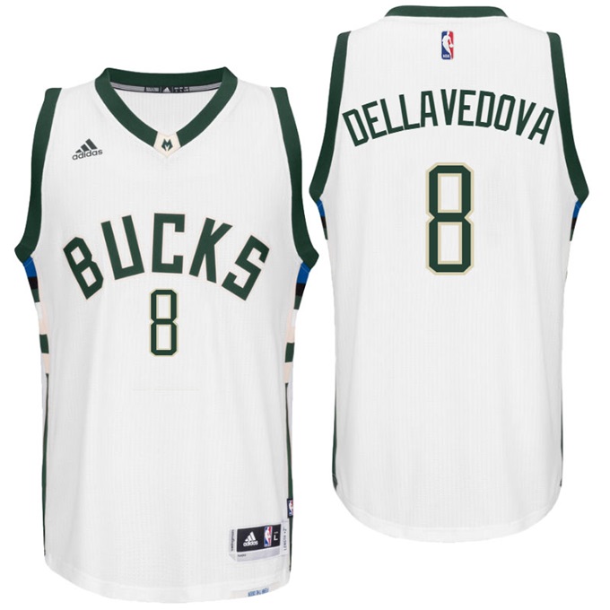 Matthew Dellavedova Milwaukee Bucks New Swingman White Home Jersey