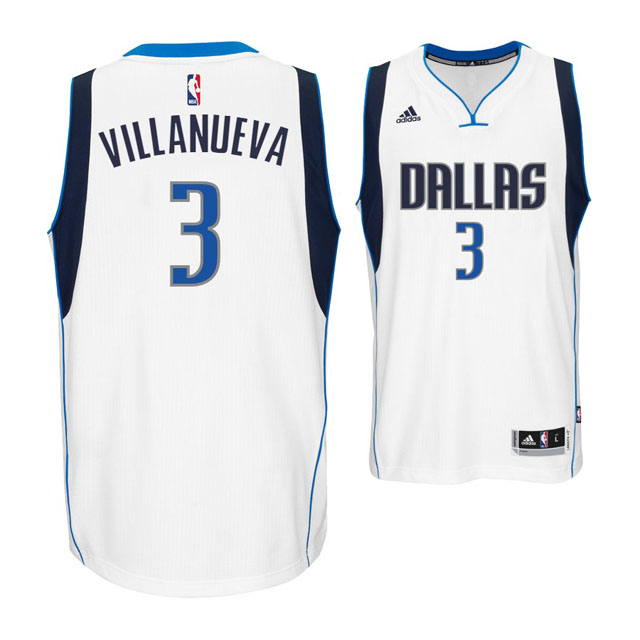 Dallas Mavericks #3 New Swingman Home White Jersey Charlie Villanueva Dallas Mavericks #3 New Swingman Home White Jersey Charlie Villanueva