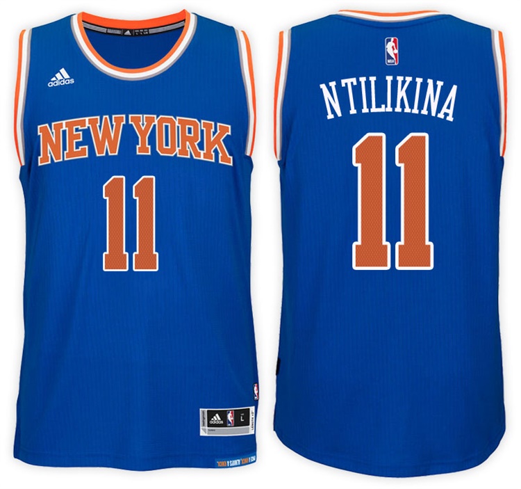 Frank Ntilikina New York Knicks #11 Road Blue New Swingman Jersey Frank Ntilikina New York Knicks #11 Road Blue New Swingman Jersey
