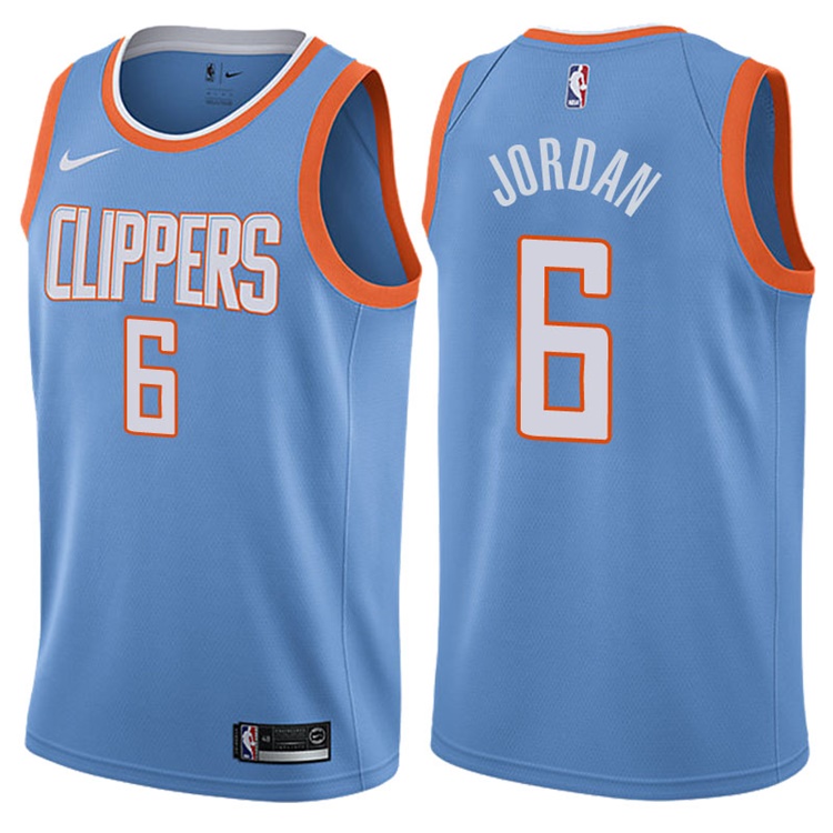 2017-18 Season DeAndre Jordan Los Angeles Clippers #6 City Edition Blue Swingman Jersey 2017-18 Season DeAndre Jordan Los Angeles Clippers #6 City Edition Blue Swingman Jersey