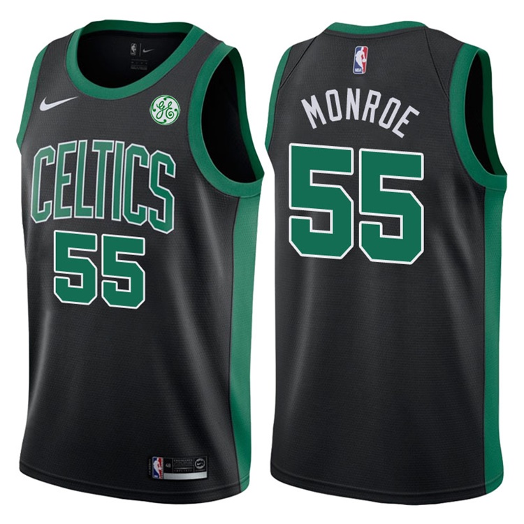 2017-18 Season Greg Monroe Boston Celtics #55 Statement Black Swingman Jersey