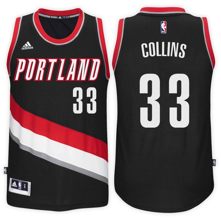 Zach Collins Portland Trail Blazers #33 Road Black New Swingman Jersey