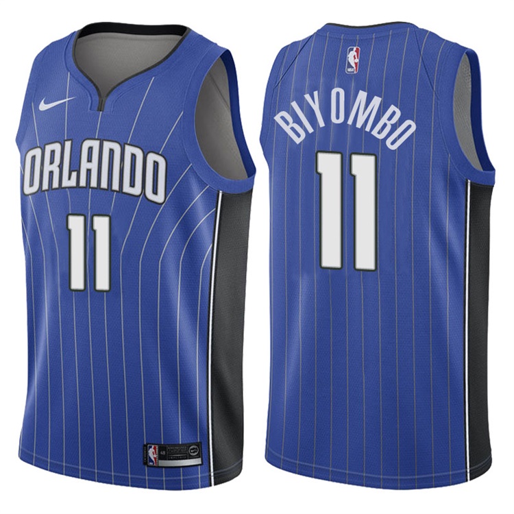 2017-18 Season Bismack Biyombo Orlando Magic #11 Icon Blue Swingman Jersey