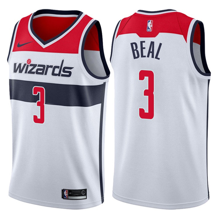 2017-18 Season Bradley Beal Washington Wizards #3 Association White Swingman Jersey 2017-18 Season Bradley Beal Washington Wizards #3 Association White Swingman Jersey
