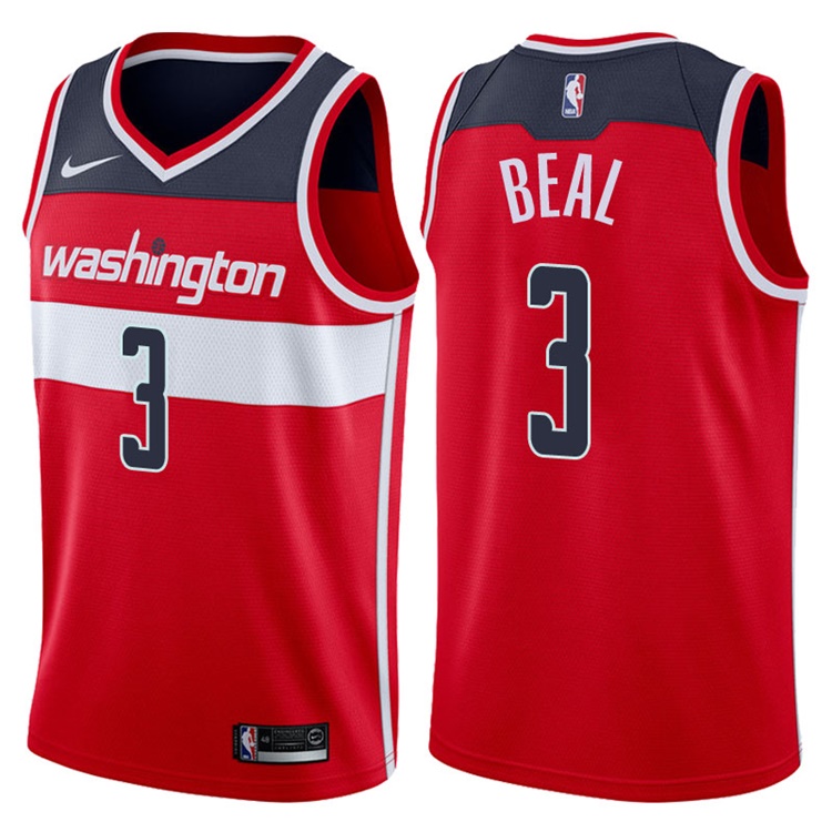 2017-18 Season Bradley Beal Washington Wizards #3 Icon Red Swingman Jersey
