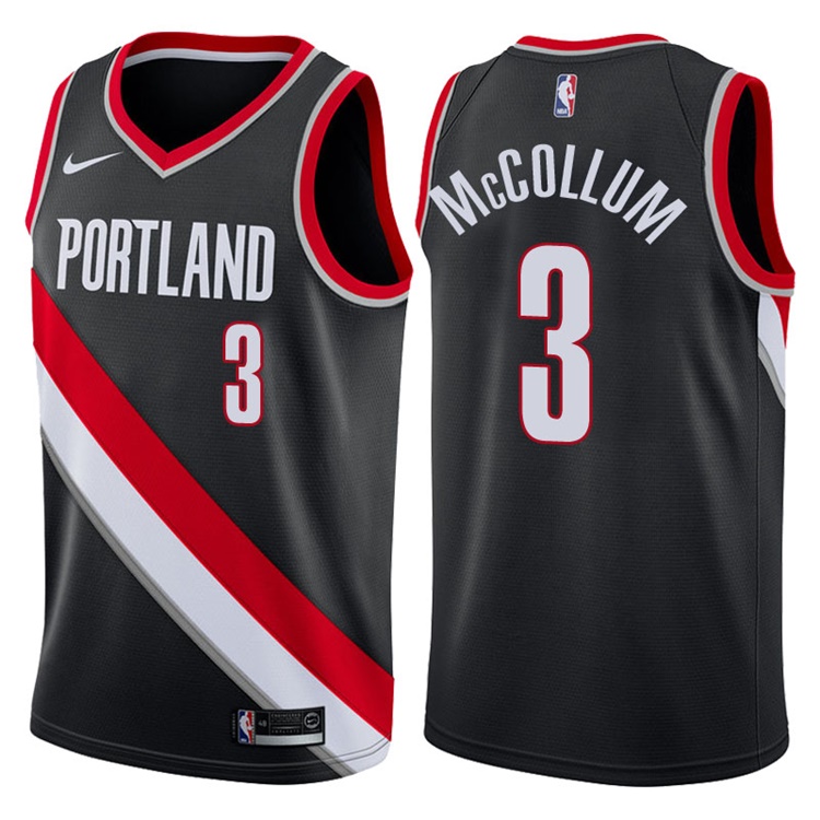 2017-18 Season CJ McCollum Portland Trail Blazers #3 Icon Black Swingman Jersey
