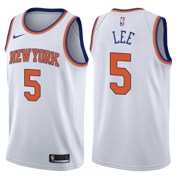 2017-18 Season Courtney Lee New York Knicks #5 Association White Swingman Jersey 2017-18 Season Courtney Lee New York Knicks #5 Association White Swingman Jersey