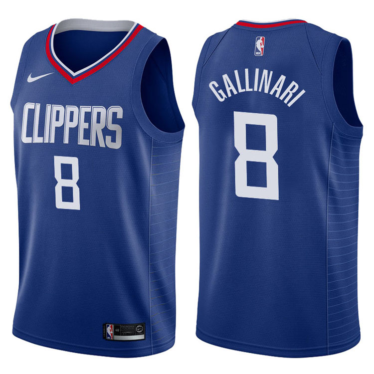 2017-18 Season Danilo Gallinari Los Angeles Clippers #8 Icon Blue Swingman Jersey