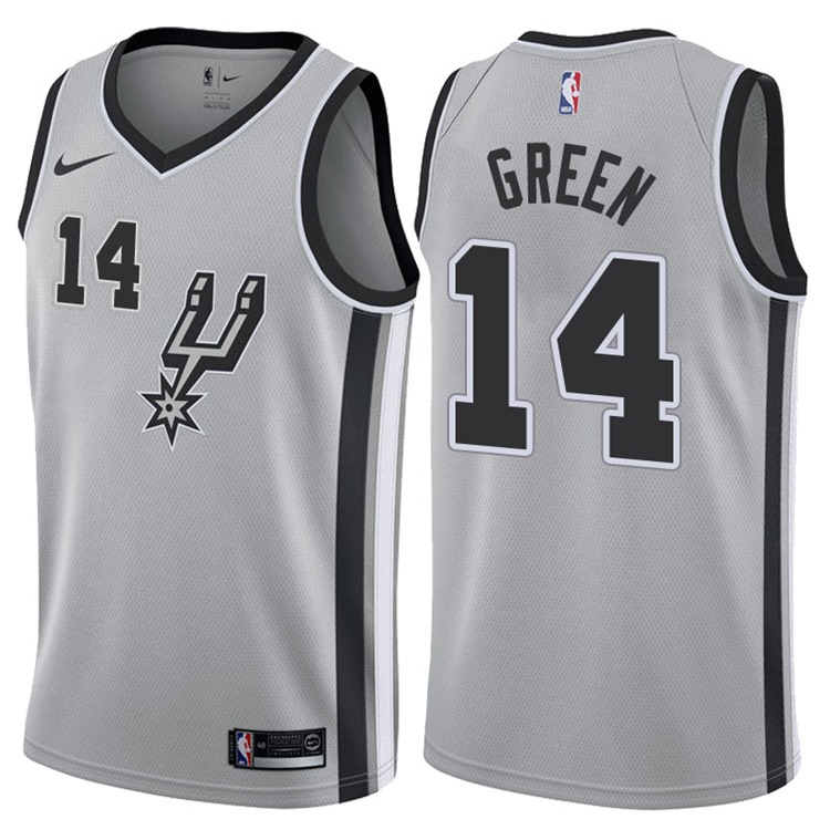 2017-18 Season Danny Green San Antonio Spurs #14 Statement Gray Swingman Jersey 2017-18 Season Danny Green San Antonio Spurs #14 Statement Gray Swingman Jersey