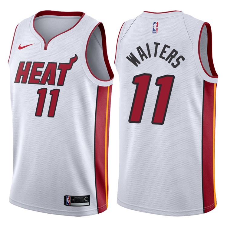 2017-18 Season Dion Waiters Miami Heat #11 Association White Swingman Jersey 2017-18 Season Dion Waiters Miami Heat #11 Association White Swingman Jersey