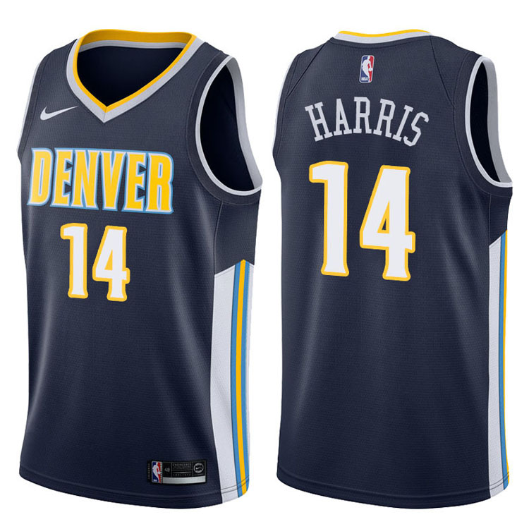 2017-18 Season Gary Harris Denver Nuggets #14 Icon Navy Swingman Jersey