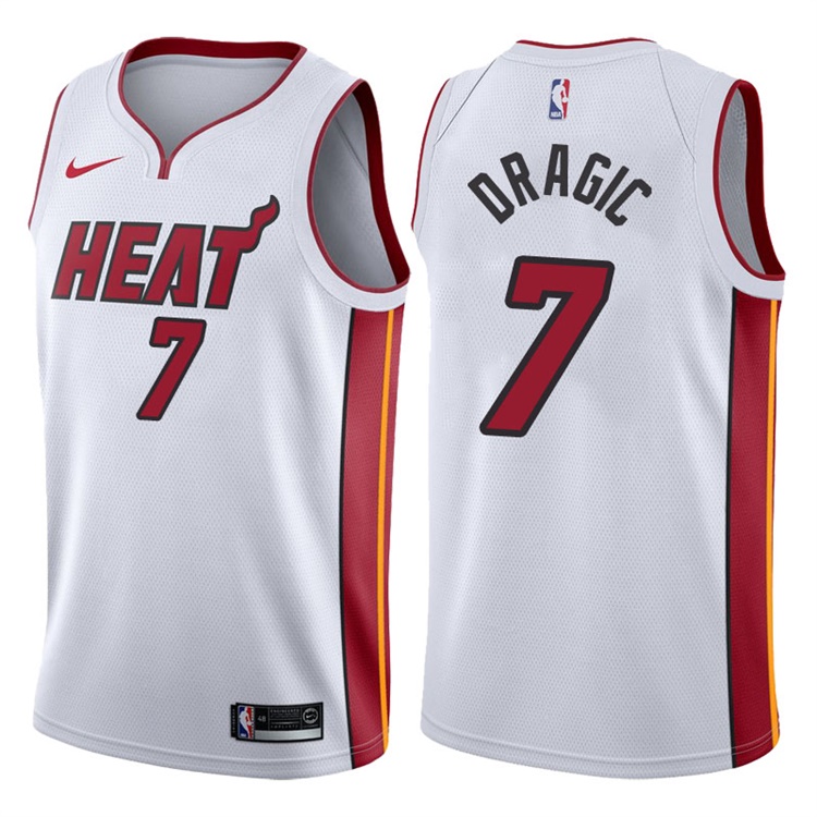 2017-18 Season Goran Dragic Miami Heat #7 Association White Swingman Jersey 2017-18 Season Goran Dragic Miami Heat #7 Association White Swingman Jersey