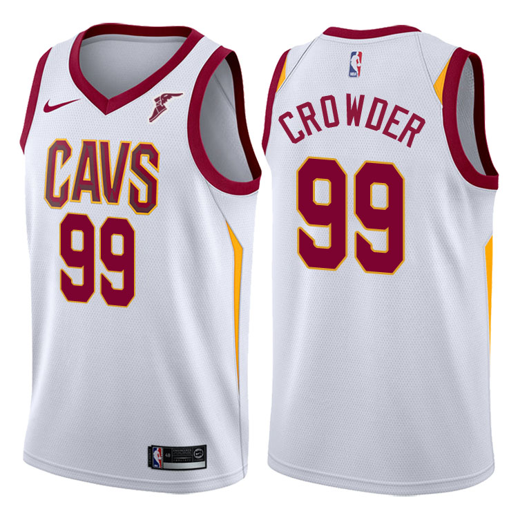 2017-18 Season Jae Crowder Cleveland Cavaliers #99 Goodyear White Swingman Jersey 2017-18 Season Jae Crowder Cleveland Cavaliers #99 Goodyear White Swingman Jersey