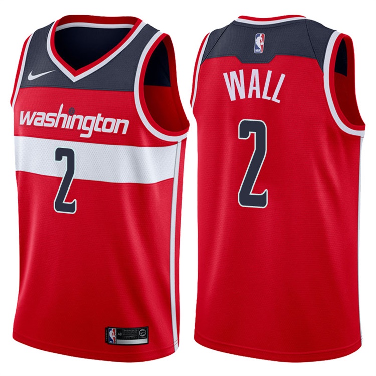 2017-18 Season John Wall Washington Wizards #2 Icon Red Swingman Jersey