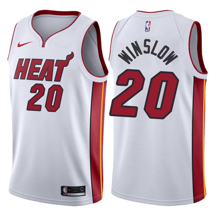2017-18 Season Justise Winslow Miami Heat #20 Association White Swingman Jersey