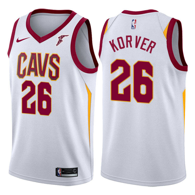 2017-18 Season Kyle Korver Cleveland Cavaliers #26 Goodyear White Swingman Jersey 2017-18 Season Kyle Korver Cleveland Cavaliers #26 Goodyear White Swingman Jersey
