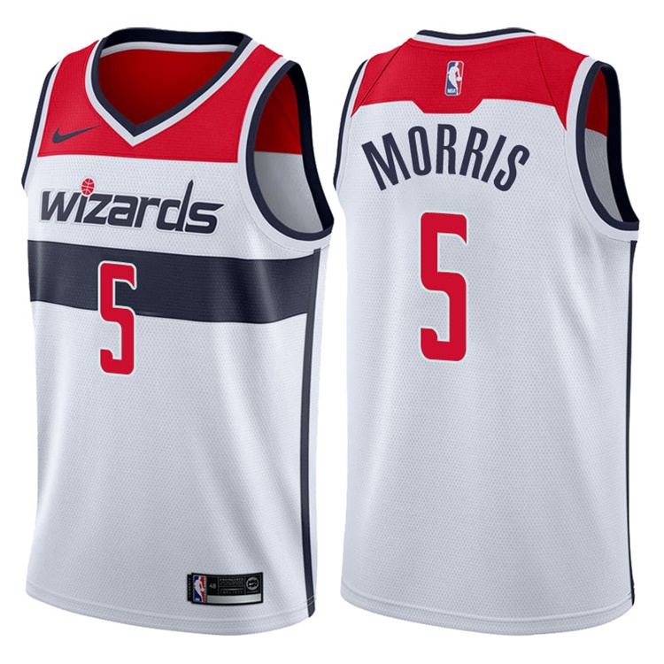 2017-18 Season Markieff Morris Washington Wizards #5 Association White Swingman Jersey