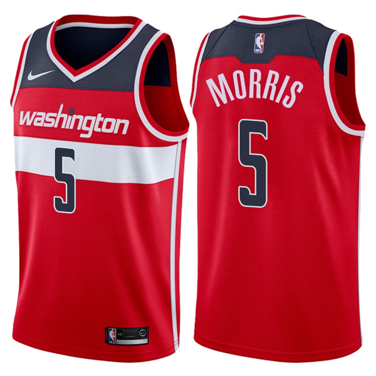 2017-18 Season Markieff Morris Washington Wizards #5 Icon Red Swingman Jersey